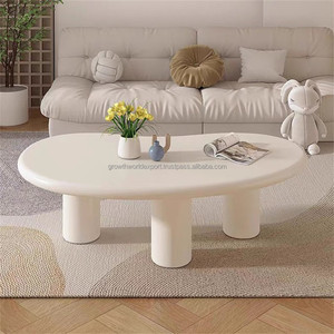 Table centrale de forme irrégulière populaire crème blanc mignon nuage Table basse en bois pour salon décor à la maison fabricant en vrac - Product Image 1