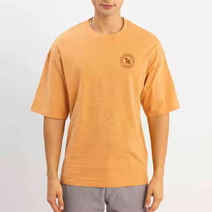 T-shirts surdimensionnés OEM pour hommes avec impression personnalisée, motif uni 100% coton, grande taille avec logo personnalisé - Product Image 3