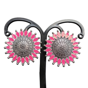 Juego de pendientes de nuevo estilo con pendientes de moda chapados en plata, joyería para mujer, ropa de exportadores indios - Product Image 1