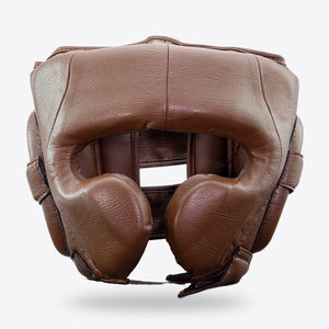 Protège-tête de boxe professionnel pour adultes, protège-tête complet pour arts martiaux, protège-tête de boxe en cuir véritable MUKKA SPORTS - Product Image 2