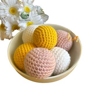 Juego de Bolas de Ganchillo Coloridas Hechas a Mano de Primera Calidad para Juego Sensorial de Bebés, Juguetes Educativos Montessori, Peluches Suaves de Algodón Tejido - Product Image 4