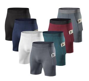 Shorts de gymnastique de compression de taille élastique de couleur extensible personnalisés en gros les plus vendus à vendre - Product Image 1