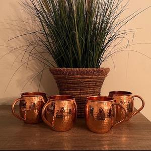 Tasses à Moscow Mule en cuivre pur, tasses en cuivre faites à la main en gros, tasse en cuivre avec poignée, tasse en cuivre martelé vintage, tasse à cocktail en cuivre - Product Image 2