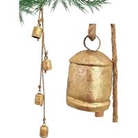 Cloches de vache en métal poli or précis tenture murale jardin maison église décor cloches de vache fournitures de noël fournitures d'église articles
