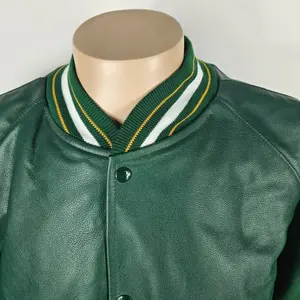 เสื้อแจ็กเก็ต2025สำหรับผู้ชายเสื้อแจ็กเก็ตกันหนาวแบบนักศึกษาเสื้อแจ็คเก็ตเบสบอลไซส์ใหญ่พิเศษหนังสำหรับฤดูหนาว - Product Image 2