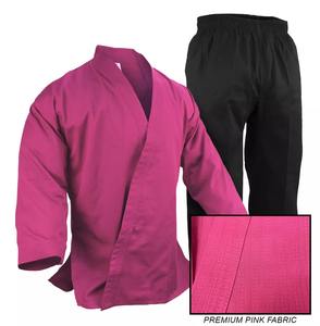Uniforme de entrenamiento unisex transpirable de secado rápido de colores personalizados de Karate con pantalones negros 2017 - Product Image 5