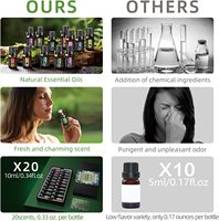 Ensemble d'huiles essentielles OEM, huiles végétales biologiques, mélange de parfums naturels sucrés, prêt à diffuser, ensemble cadeau d'aromathérapie, 6/8/10/12/16/18/20 pièces