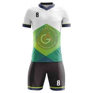 Maillot d'entraînement de football personnalisé personnalisé à manches courtes et shorts uniformes de football en tissu polyester à manches courtes - Product Image 3