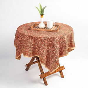 Mantel de lona a cuadros para mantel de mesa redondo y rectangular - Product Image 1