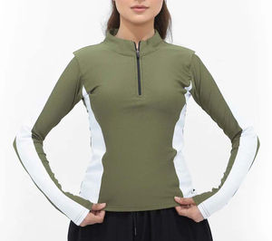 Vêtement de yoga pour femmes en gros OEM, veste respirante, vêtements d'extérieur tendance, manches longues avec poches, veste de yoga pour femmes avec couleur personnalisée - Product Image 1