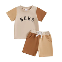 Conjunto de Ropa Cómoda para Niños Pequeños, Secado Rápido, Ecológico, de Algodón Tejido, OEM ODM, Alta Calidad, Personalizable, 4 Piezas