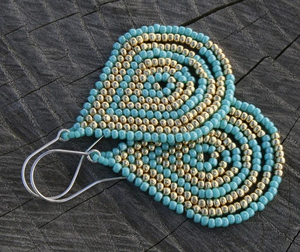 ต่างหูระย้าประดับด้วยลูกปัดปักลายดอกไม้เครื่องประดับแฟชั่นหรูหราต่างหูระย้าประดับด้วยลูกปัด - Product Image 6