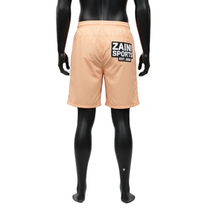 Pantalones cortos cortavientos para hombre, ligeros, de tela tejida de poliéster y nailon, color melocotón, logotipo personalizado con transferencia térmica, pantalones cortos para hombre de secado rápido - Product Image 2