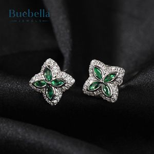 Gran oferta de pendientes de tuerca de trébol de cuatro hojas de plata de ley 925 para hombre, Joyería de diamantes de estilo Hip Hop - Product Image 5