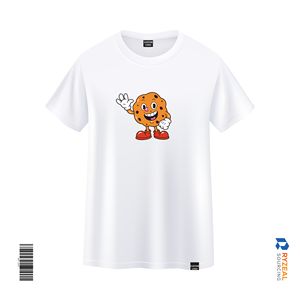 เสื้อยืดคอตตอนออกแบบเองขายส่ง เสื้อยืดผู้ชายทรงปกติสีขาว เสื้อยืดผู้ชายลายการ์ตูนคอกลมแขนสั้น - Product Image 2