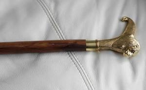 Canne de marche en bois de luxe avec poignée en laiton à motif de tête de lion, cadeau élégant pour les personnes âgées, canne de marche élégante pour cadeau de Noël - Product Image 5