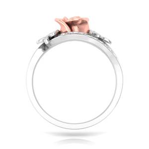 2024 élégant 14k or laboratoire Rose fleur anneau marron naturel diamant romantique fête de mariage cadeau bijoux femmes IGI certifié - Product Image 3