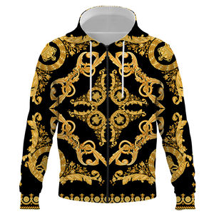 Sweat-shirt à capuche zippé unisexe 100% polyester Coupe régulière Uni Impression de logo par sublimation personnalisée Vêtements d'hiver - Product Image 1