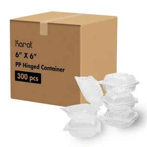 Récipient alimentaire en plastique empilable Karat, transparent (paquet de 300) - Product Image 5