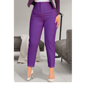 กางเกงขายาวขากว้างสำหรับผู้หญิงกางเกงลำลองเอวสูงกางเกงขายาวทรงหลวมแบบผูกเชือก - Product Image 3