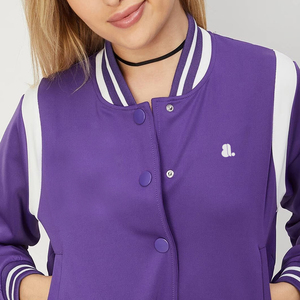 Retailer OEM ODM Service Light Weight Long Sleeve Women Varsity Jacket Lady Cropped Baseball Uniform Varsity Jackets for Winter - Product Image 5