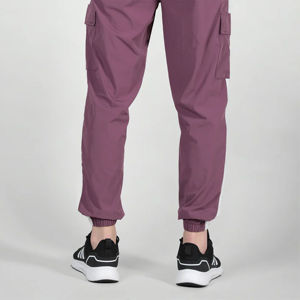 กางเกงคาร์โก้เข้ารูปของผู้ชายกางเกงผ้าฝ้ายยืดได้หลายกระเป๋าสำหรับชุดลำลองกลางแจ้งสไตล์หน้าเรียบ - Product Image 4