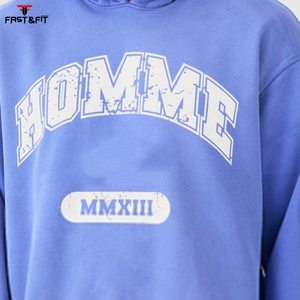 เสื้อกันหนาวมีฮู้ดผ้าโพลีเอสเตอร์ผ้าฝ้ายโพลีเอสเตอร์ไซส์ใหญ่ - Product Image 4