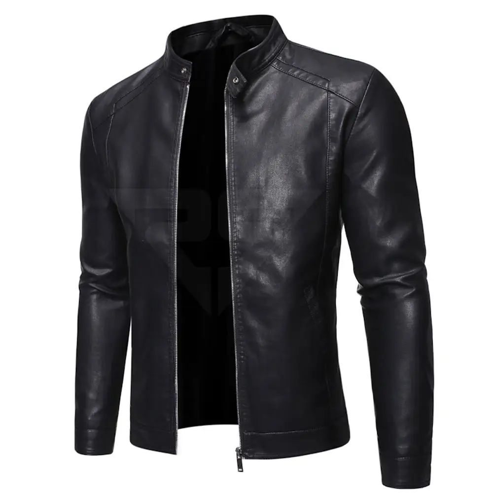 OEM Custom Wholesale Price Men Leather Jacket New Fashion Leather Jacket Zipper Style Real Leather Jackets