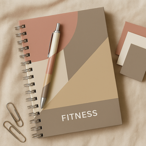 Diario di Fitness geometrico LABON con <span class=keywords><strong>Design</strong></span> a blocchi di colore neutro pianificatore di allenamento a spirale per il benessere e il monitoraggio delle abitudini - Product Image 6