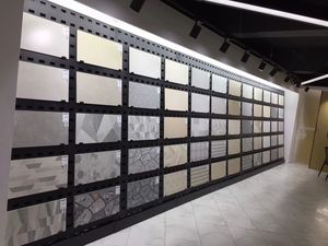 Customized Heavy Duty Metal Tile <b>Display</b> <b>Rack</b> with Easy Assembly for Flooring Showroom - Product Image 6