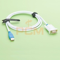 FTDI UT232R-200 konverter adaptor USB ke RS232, USB-A berpelindung kabel USB tipe-a Plug ke d-sub 9 Pin Male 2m dengan sekrup jempol
