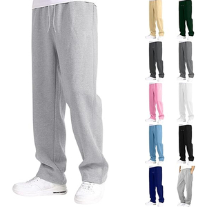 Pantalon de jogging cargo molletonné épais pour homme, coupe ample, bas ouvert, idéal pour l'entraînement et le sport - Product Image 1