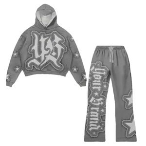 Survêtement personnalisé de haute qualité, coupe ample, brodé et imprimé, pour homme, vêtements décontractés, pull-over complet, confortable et à séchage rapide - Product Image 6