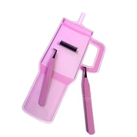Coupe rose professionnelle carreaux de cils extension de cils personnalisée coeur papillon plaque durable acrylique magnétique outil de beauté privé