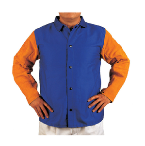 Chaqueta de soldadura de cuero de seguridad industrial para hombre de servicio pesado Chaqueta de cuero de servicio pesado para soldadura - Product Image 2