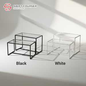 Mesas Auxiliares Modernas Rectangulares con Tapa de Cristal para Tiendas Minoristas - Product Image 6