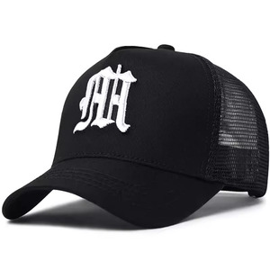 Gorra de camionero con logotipo personalizado, gorra de béisbol de camionero bordada personalizada, gorra de béisbol de camionero con malla de 5 paneles promocional para hombre - Product Image 5