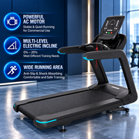 Tapis roulant commercial BN avec écran LED rotatif, moteur AC robuste, absorption des chocs et large plateau de course – Équipement de gym