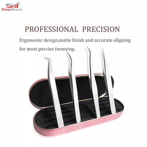 Pointed Stainless Steel False Lash Tweezers for <b>Eyelash</b> <b>Applicator</b> Volume <b>Eyelash</b> Extension Tweezers - Product Image 2