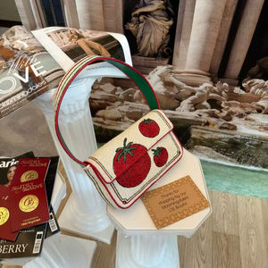 Bolso bordado multicolor con correa de tela suave - Product Image 2