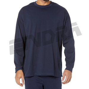 T-shirt personnalisé léger à manches longues pour homme, 100 % coton, col rond, coupe ajustée, écologique, respirant, idéal pour l'impression, usage quotidien - Product Image 1