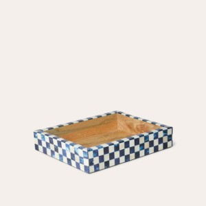 Plateau de service en bois de qualité supérieure avec bordure en résine et en os, pour le petit-déjeuner et le service de nourriture, décoration d'intérieur au meilleur prix - Product Image 1