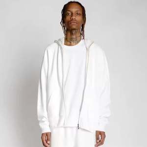 Logo personnalisé Vente en gros Sweat-shirt à capuche avec fermeture éclair Intégral avec strass vierge pour hommes - Product Image 4