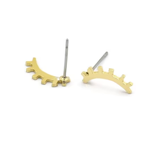 Nouveau Design Boucles d'oreilles en laiton Femmes Hoop star concevant des boucles d'oreilles creuses géométriques produit de qualité admirable - Product Image 5