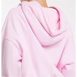 Sweats à capuche pour femmes d'hiver à épaules tombantes Logo avant 100% coton polaire Respirant et coupe-vent Prix bas sweats à capuche pour femmes en vente - Product Image 5