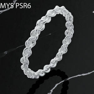 Prix de gros, alliances unisexes simples faites à la main en argent sterling 925 - Product Image 2