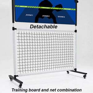 เครื่องฝึกซ้อมพิกเคิลบอลแบบพกพา 3.0 พร้อ<span class=keywords><strong>ม</strong></span>แผ่นฝึกซ้อ<span class=keywords><strong>ม</strong></span>ปรับระดับได้และตาข่ายนิรภัยสำหรับผู้เริ่<span class=keywords><strong>ม</strong></span>ต้น - Product Image 4