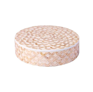 Handmade Bone Inlay Jewelry <b>Box</b> for Gift and Bangle Indian Bone Inlay Jewelry <b>Box</b> for <b>Round</b> Design Piece - Product Image 1