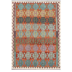 Alfombra Kilim de Maimana, Afganistán, 288 x 205 cm, Alfombras y Conjuntos Tradicionales Afganos - Product Image 1