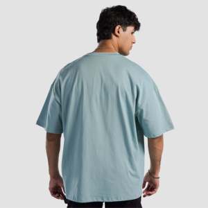 Camiseta Mint Shift de Corte Holgado, Jersey de 210 g/m², Ligera, con Estampado Gráfico y Etiqueta Personalizada - Product Image 3